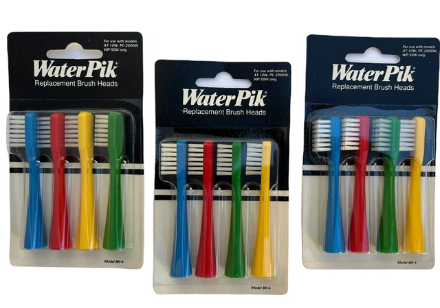 Cabezales de cepillo de repuesto Teledyne Waterpik sujetador-4 sellado lote de tres 9 piezas en total