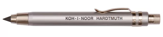 Exklusiver Fallbleistift Minenhalter silber KOH-I-NOOR 5,6 mm mit Clip