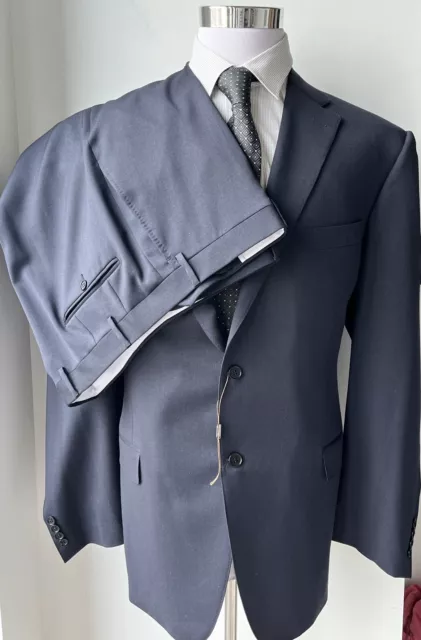 Nwot Canali Suit Solid  Navy Blue  50 Long ( 60 Eu) Made In Italy  Mnsp  $1995