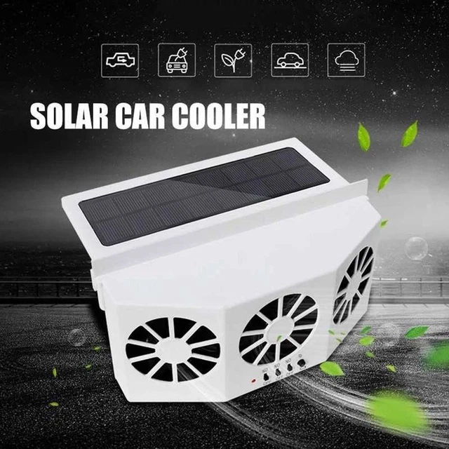 SOLAR POWERED CAR Cooling Fans Cooler Auto Window Air NEW Exhaust Vent