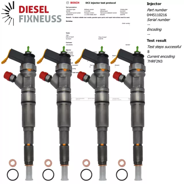 4x Injecteur 0445110216 BMW 0445110161 0986435091 2,0d 3,0d