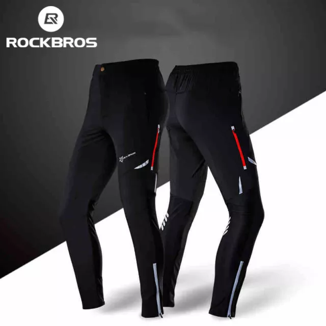 ROCKBROS Men Cycling Trousers Sports Elastic Long Pants Reflective Breathable