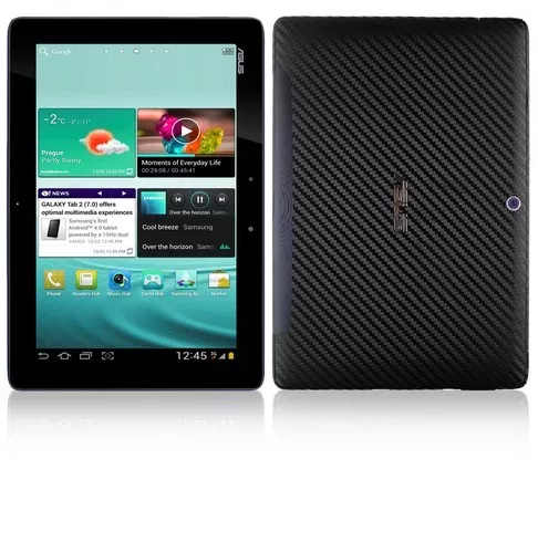 Skinomi Carbon Fiber Black Tablet Skin+Screen Cover for Asus Transformer Pad 300