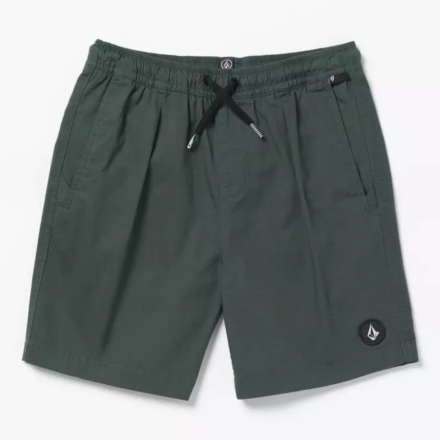 Brand New Volcom Boys Villa Rue Elastic Waist Short Stealth M(10-12)