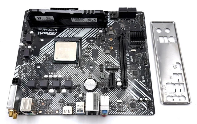 CPU + MOTHERBOARD + RAM Combo: ASRock A320M/ac + AMD Ryzen 5 3600 + 8GB ...