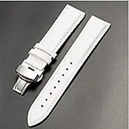 Genuine Cowhide Leather Watch Band Strap Deployment Clasp 16-24mm Flat Universal