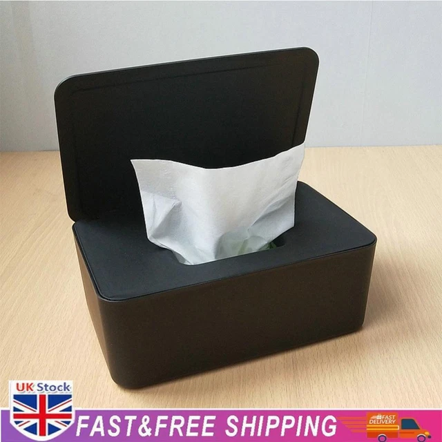 Tissue Storage Box Rectangle Baby Wipes Case Holder Dustproof for Home Bathroom