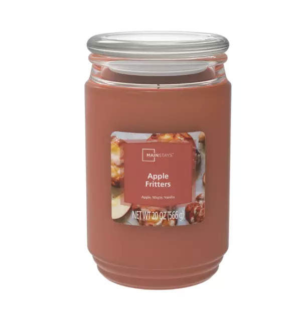 Mainstays Apple Fritters Single-Wick Glass Jar Candle, 20 oz.