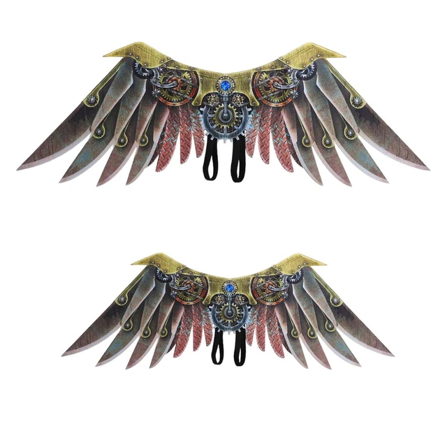 Goth Steampunk Wing Costume Decor Dress Up pour Femmes Hommes