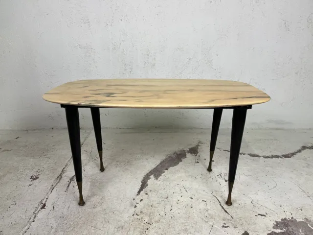 Tavolino salotto metallo marmo anni 50’ vintage design