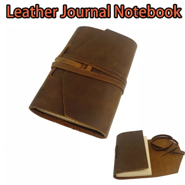 Vintage Bound Handmade Leather Cover Journal TRAVEL Notebook Travellers Diary AU