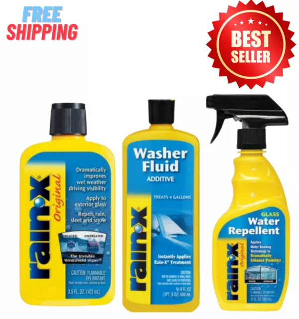 Rain- x Original Treatment 3.5 oz - 800002242W & Glass Water Repellent 12 oz