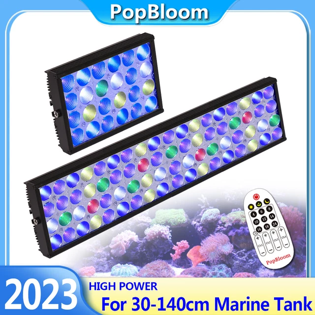 30-140cm Aquarium Light LED Marine Fish Tank Timer Remote Control 24hours Auto