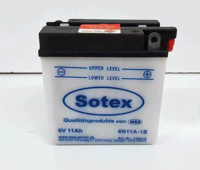 Batterie Akku 6V 11Ah Simson S50 S51 ES150 250 TS250 150 Sotex Motorradbatterie