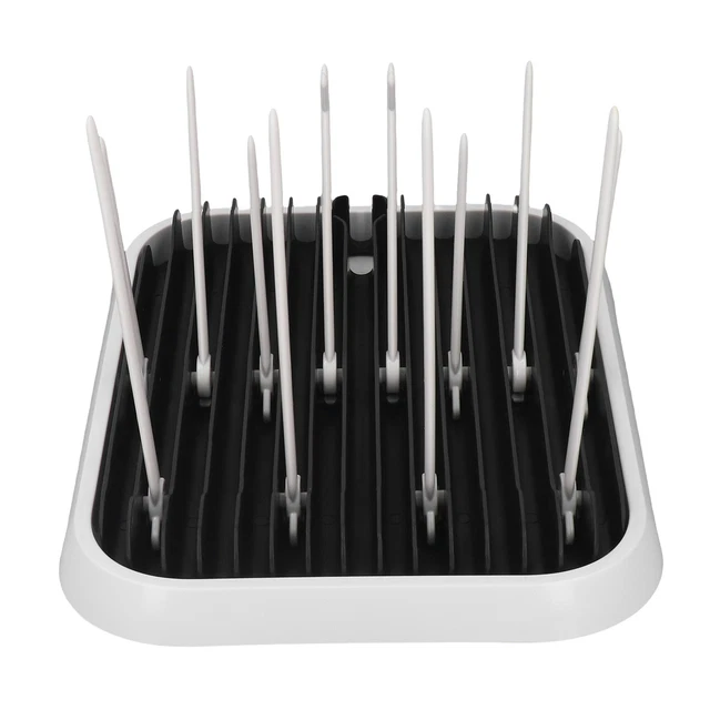 (Blanco Negro) Soporte Secador de Biberones Multifuncional Saludable PP Biberón