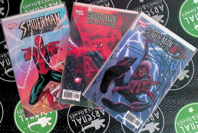 Spider-Man Unlimited #1-3 2004 Marvel Comics Slyde Peter Parker Mary Jane