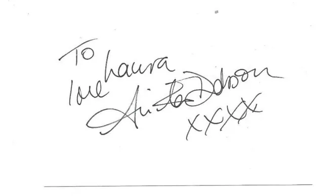 Actress - Anita Dobson signed 5" x 3" white card - Doctor Who - Eastenders