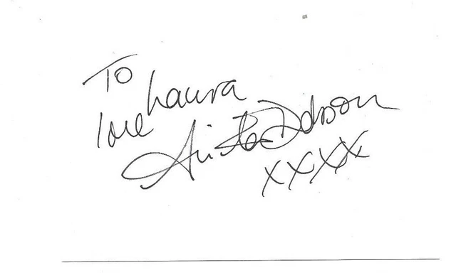 Actress - Anita Dobson signed 5" x 3" white card - Doctor Who - Eastenders