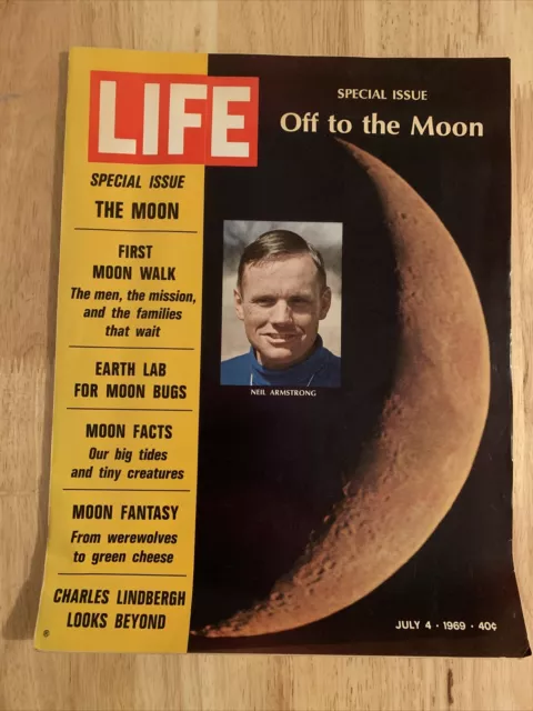 VINTAGE LIFE Magazine Neil Armstrong July 4 1969 OFF TO THE MOON Special Issue