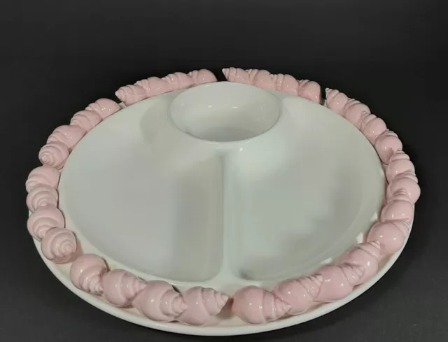 Shafford Pink Shell Chip and Dip Platter