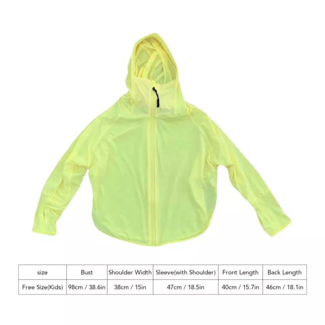 (Fluoreszierendes Gelb) Sonnenschutz-Kapuzenpullover Für Reißverschluss