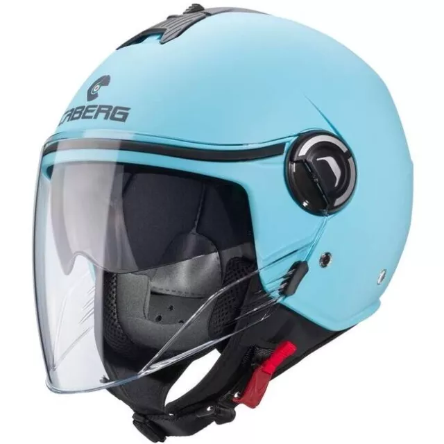 Helm Demi-Jet Riviera V4 Matt Light Blue Caberg SIZE XS