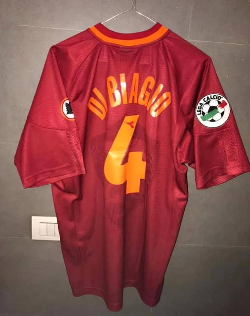 Maillot AS Roma Totti 1998/99 – Porté En Match – Longues Manches – Taille XL