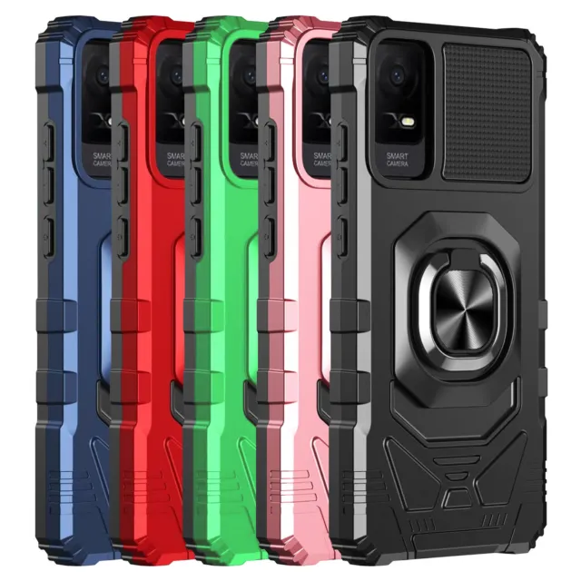 For TCL ION X / ION V Phone Case Metal Ring Magnetic Support Kickstand Cover