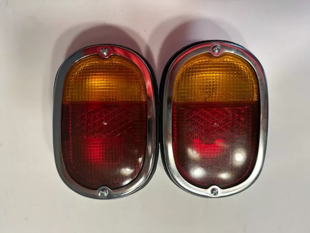 VW Volkswagen Bus T2 Type 2 Pair Tail Light Assembly Euro Dual Bulb Holder 62–71