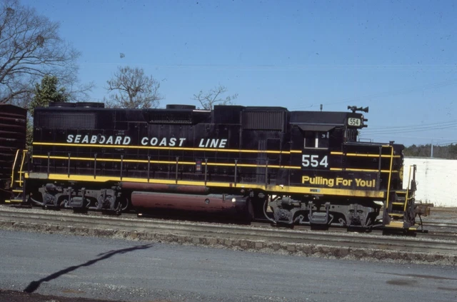 Original 1977 Kodachrome Railroad Slide Scl Seaboard Coast Line 554 Florida Csx