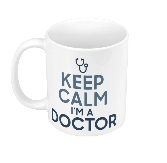 Mug Céramique 'Keep Calm I'm A Doctor' - Parodie Humoristique Pour Médecin, Docteur - Fabriqué En France