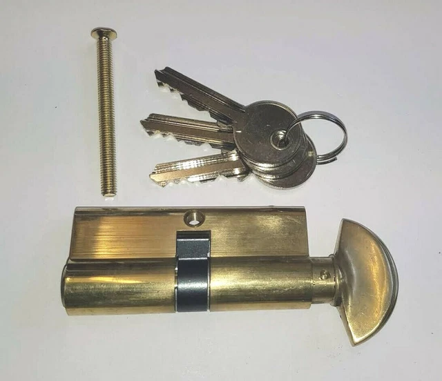 35-35 5 Pin Doppio Euro Cilindro/Serratura 3 Chiavi Pollice Ottone giro 80mm