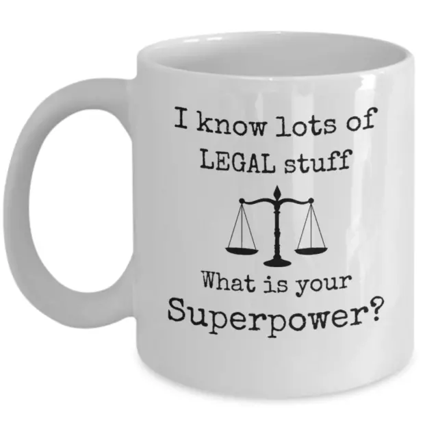 Lawyer coffee mug gift - legal stuff superpower - Funny advocate attorney at law