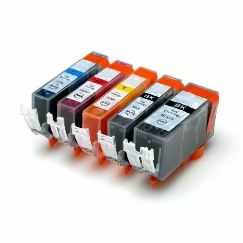 5x Non-OEM Ink Cartridge PGI520 CLI521 For Canon MP550 MP560 MP630 MP640 MX870