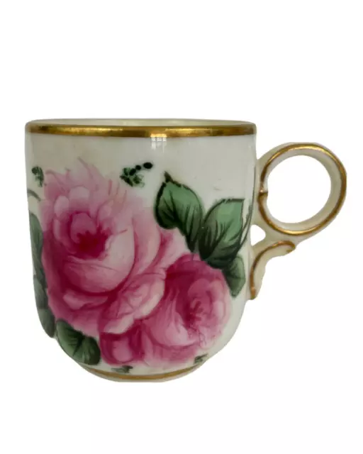 Hammersley & Co De Colección Demitasse Cup Rosa Oro Rosa Borde Stern Bros Nueva York