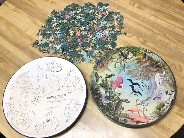 Vintage 1965 Springbok Circular Puzzle "Water Birds" by Arthur Singer Vintage 1965 Springbok Circular Puzzle "Water Birds" by Arthur Singer