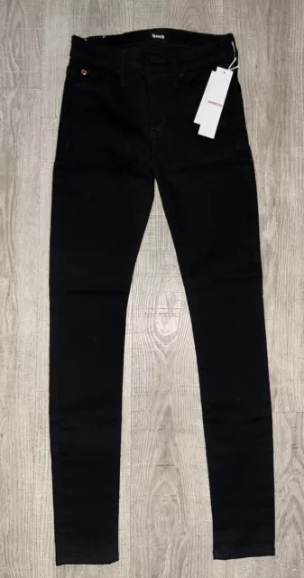 Hudson Jeans Womens Size 24 Nico Mid Rise Super Skinny Black