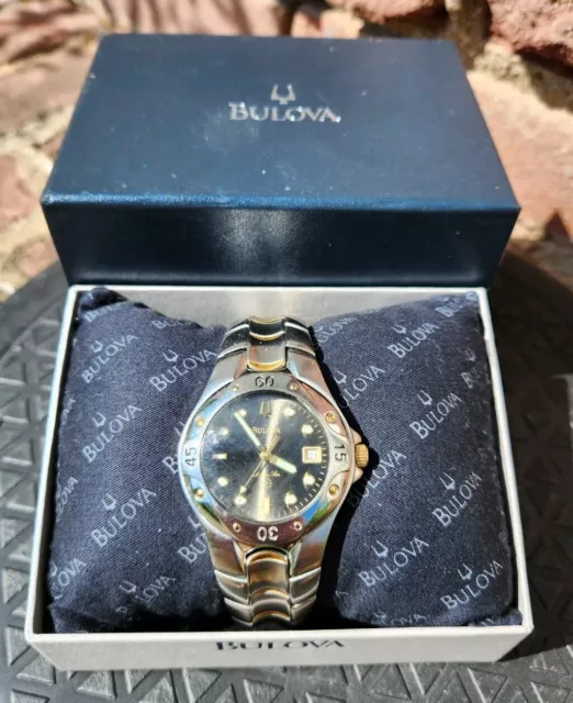 NICE MEN S BULOVA Marine Star 200m Black 98B131 89.99 PicClick