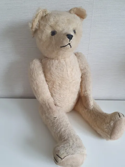 Ours en peluche ancien beige clair crème Steiff ? hauteur 58 cm