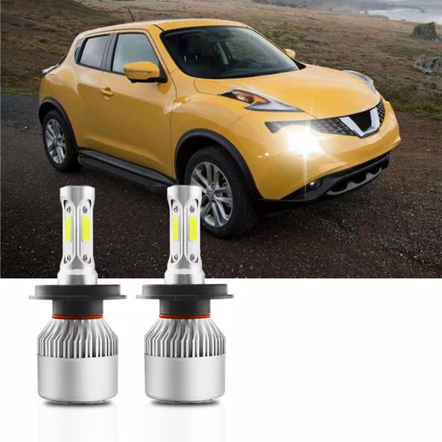 2x Super White LED Bulbs Headlight H4 KIT High Low Beam FOR Fits Nissan Juke F15