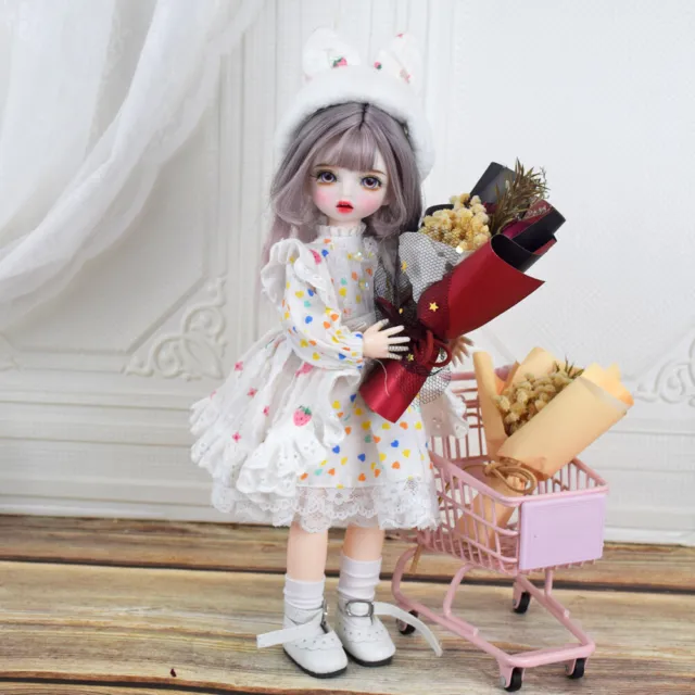 12 Inch BJD Doll Full Set DIY Toys for Girls Ball Jointed Dolls with Clothes Set
