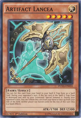 Yugioh! LP Artifact Lancea - DUEA-EN034 - Common - 1st Edition Lightly Played, E