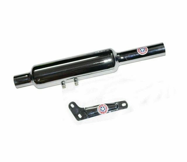 For Royal Enfield 500cc Short Exhaust Silencer chrome @Vi