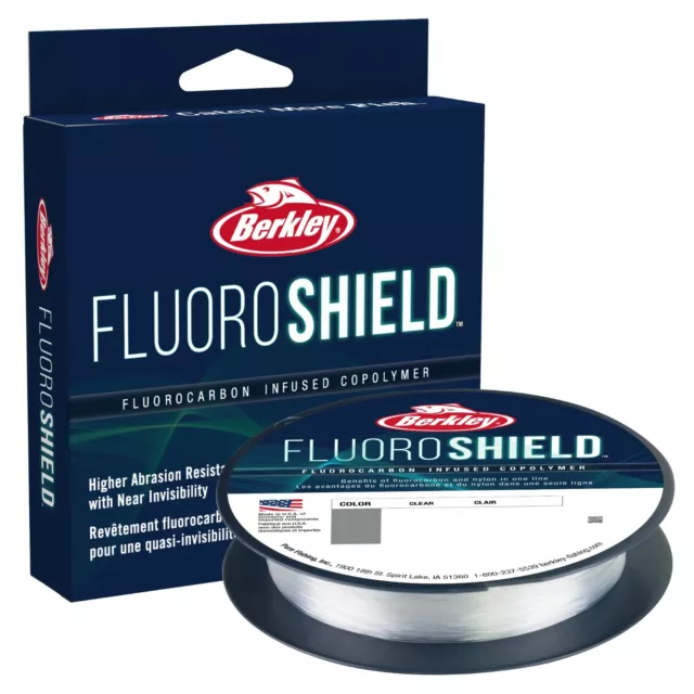 Berkley NEW FluoroShield - Fluorocarbon Infused Co-polymer Fishing Line - 300YD