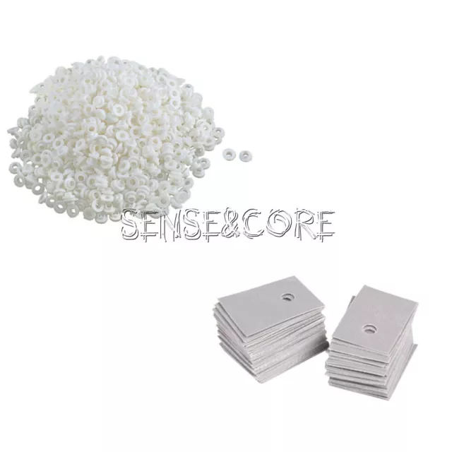 100PCS White Transistor TO-220 Plastic Washer Insulation Washer + Pads Silicone