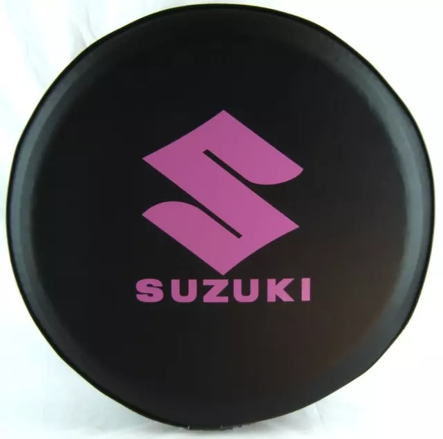 SpareCover® ABC Series - SUZUKI HOT Pink logo Tire Cover HD Tuxedo Black