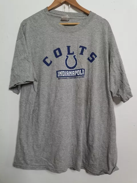 vintage indianapolis colts shirt mens size xxl 2xl grey gray football 90s y2k