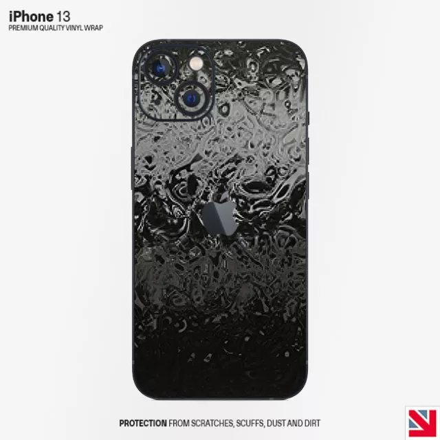 Galactica NERO iPhone 13 pelle decalcomania adesivo vinile avvolgente