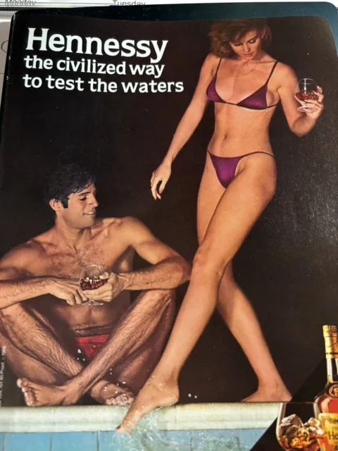 1985 Vintage Print Ad For Hennessy Cognac  ‘The Worlds Most Civilized Spirit’