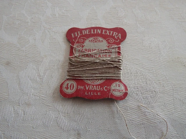 Lot De 6 Cartes De Fil à Coudre Ancien - Lin Extra N°80 - Mercerie Normandie